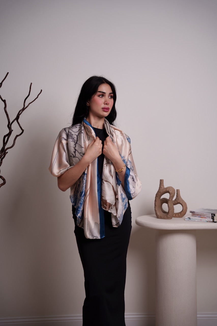 The Luxury Breastfeeding Shawl - Petal Sky