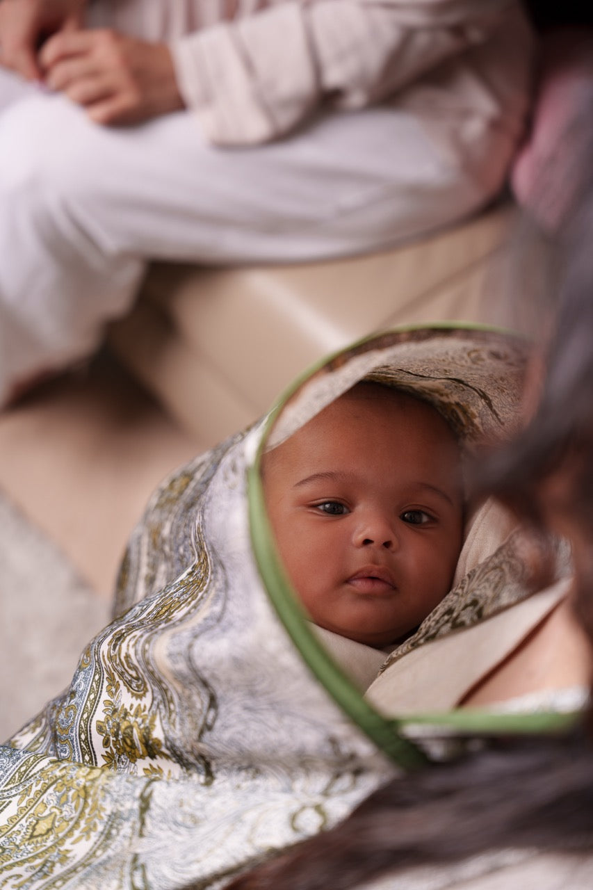 The Luxury Breastfeeding Shawl - Petal Sky