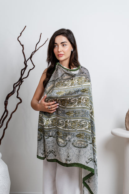 Breastfeeding Cover in Dune Bloom