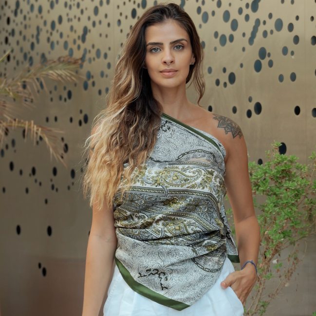 Breastfeeding Cover in Dune Bloom