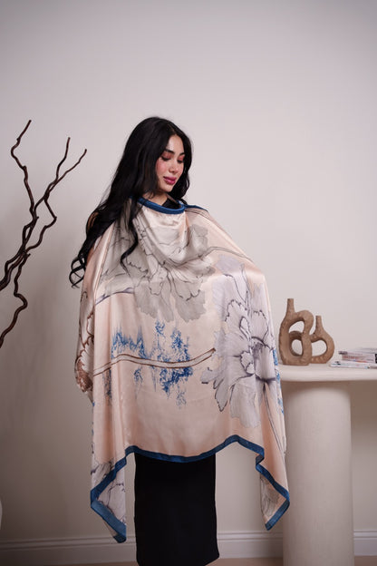 The Luxury Breastfeeding Shawl - Petal Sky