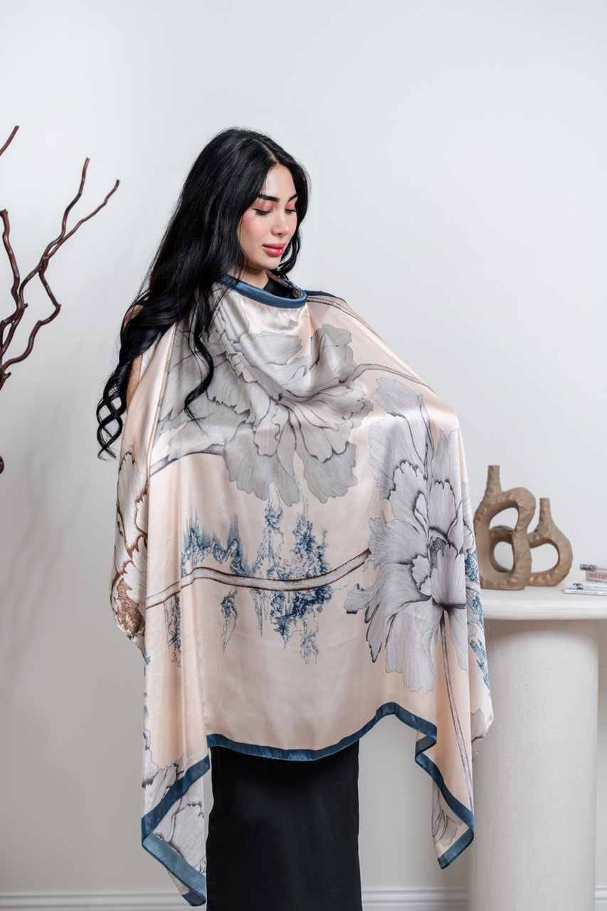 Breastfeeding Cover in Petal Sky